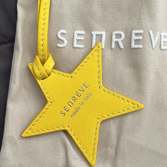 NWOT - Senreve Leather Star Charm + Dust Bag - Picture 2 of 5